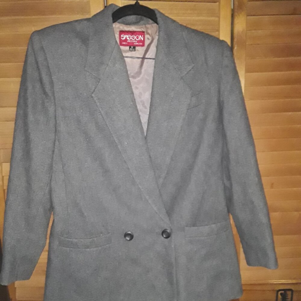 Sasson SZ 6 Gray Wool Blend Jacket Suit Blazer Business Lined Jacket